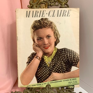 MARIE CLAIRE Rivista di moda vintage degli anni '30 Francia, Rivista francese vintage, Rivista Wall Art 3. 12 May 1939