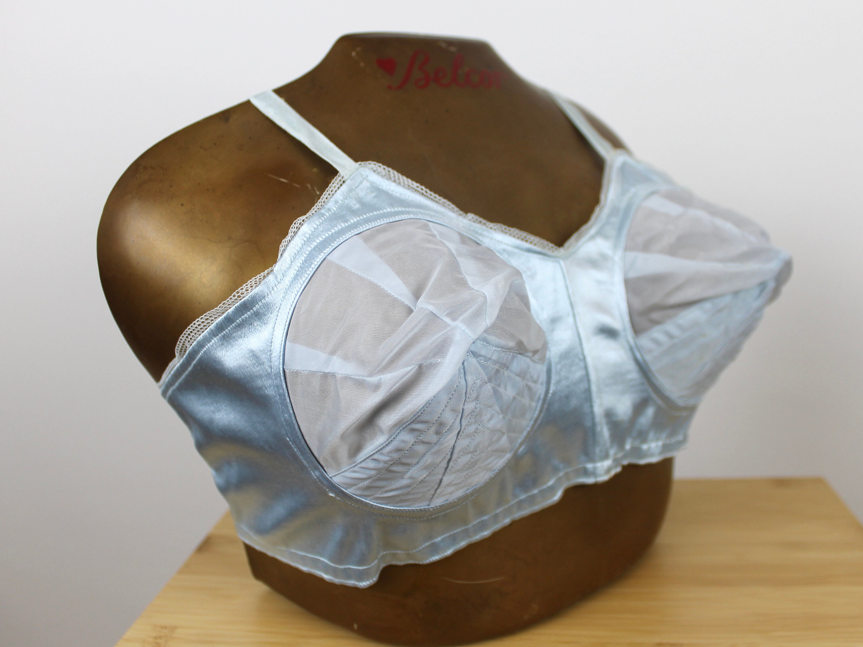RARE 1950's Vintage Satin Torpedo Bra by astra, Dead Stock Vintage
