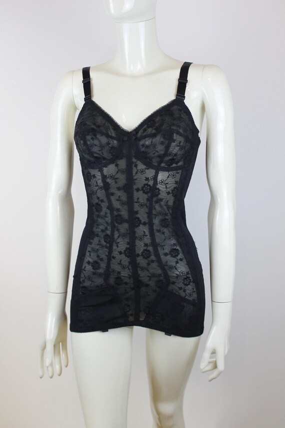 Corsetto intimo nero vintage anni '60 