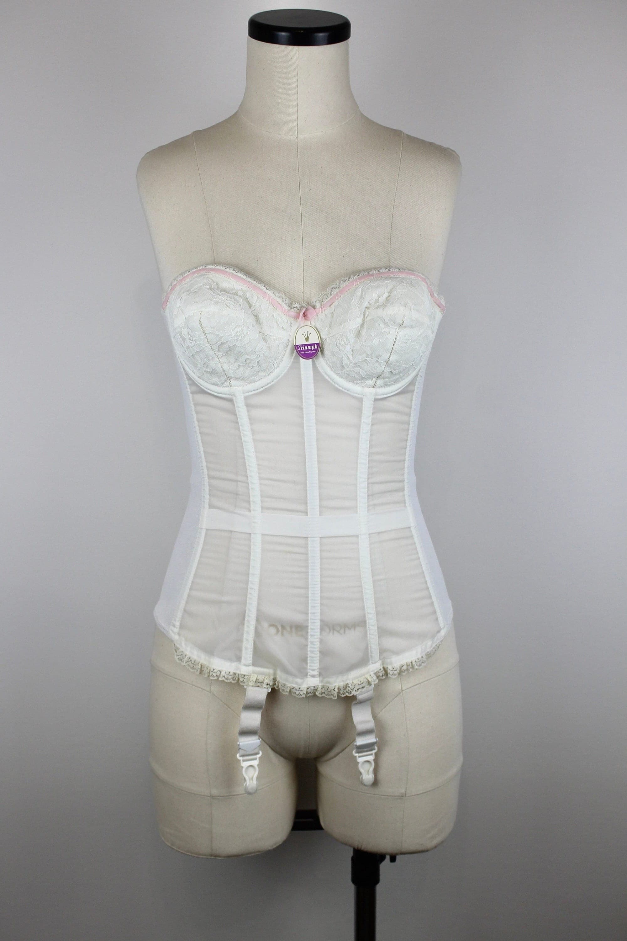 1960s Vintage Deadstock Bustier Corset triumph, White Retro Brassiere,  Girdle With Suspenders, Burlesque Lingerie, Guepiere -  Canada