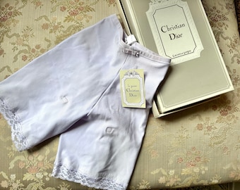 1960s Christian Dior Shapewear Pants, White Bridal Panty Girdle, Vintage Suspender Belt, Boudoir Lingerie, Gaines et Gorges Dior, Deadstock