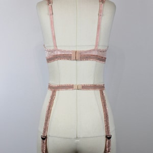 Vintage Inspired "Chantal Thomass" 2004 Lingerie Set, Vintage Bra + Girdle, Vintage Suspender Belt, Vintage Garter Belt image 6