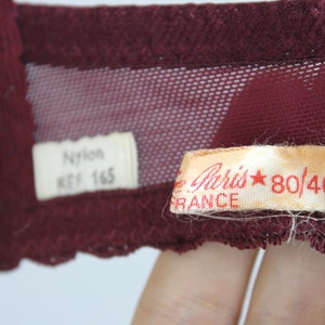 1950s Vintage Red Lingerie Set "Star", Vintage Bra + Girdle, 50s Underwear, Vintage Suspender Belt, Vintage Garter Belt image 6