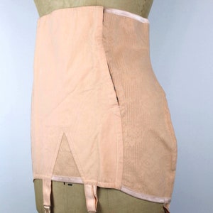 PLUS SIZE 1960s Pink/Beige &quot;Clamor&quot; Shapewear Girdle, Vintage Garter Belt, Suspender Belt, Burlesque Costume, Boudoir Lingerie