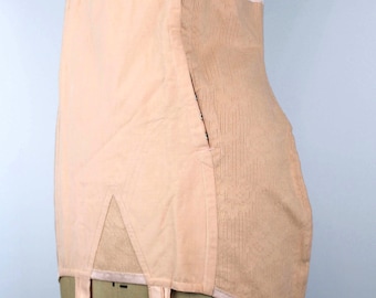 PLUS SIZE 1960s Pink/Beige "Clamor" Shapewear Girdle, Vintage Garter Belt, Suspender Belt, Burlesque Costume, Boudoir Lingerie
