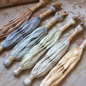 10 gomitoli di filo da ricamo in seta antica "Filoflosse" Sete Cucirine Riunite, filo/filo di seta vintage dai colori pastello