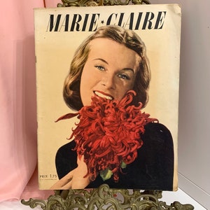 MARIE CLAIRE Rivista di moda vintage degli anni '30 Francia, Rivista francese vintage, Rivista Wall Art 7. 12 November 1937