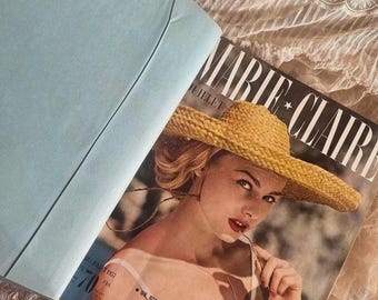 1957 Bound Volume of Vintage Fashion Magazine MARIE CLAIRE (France), Fashion Book