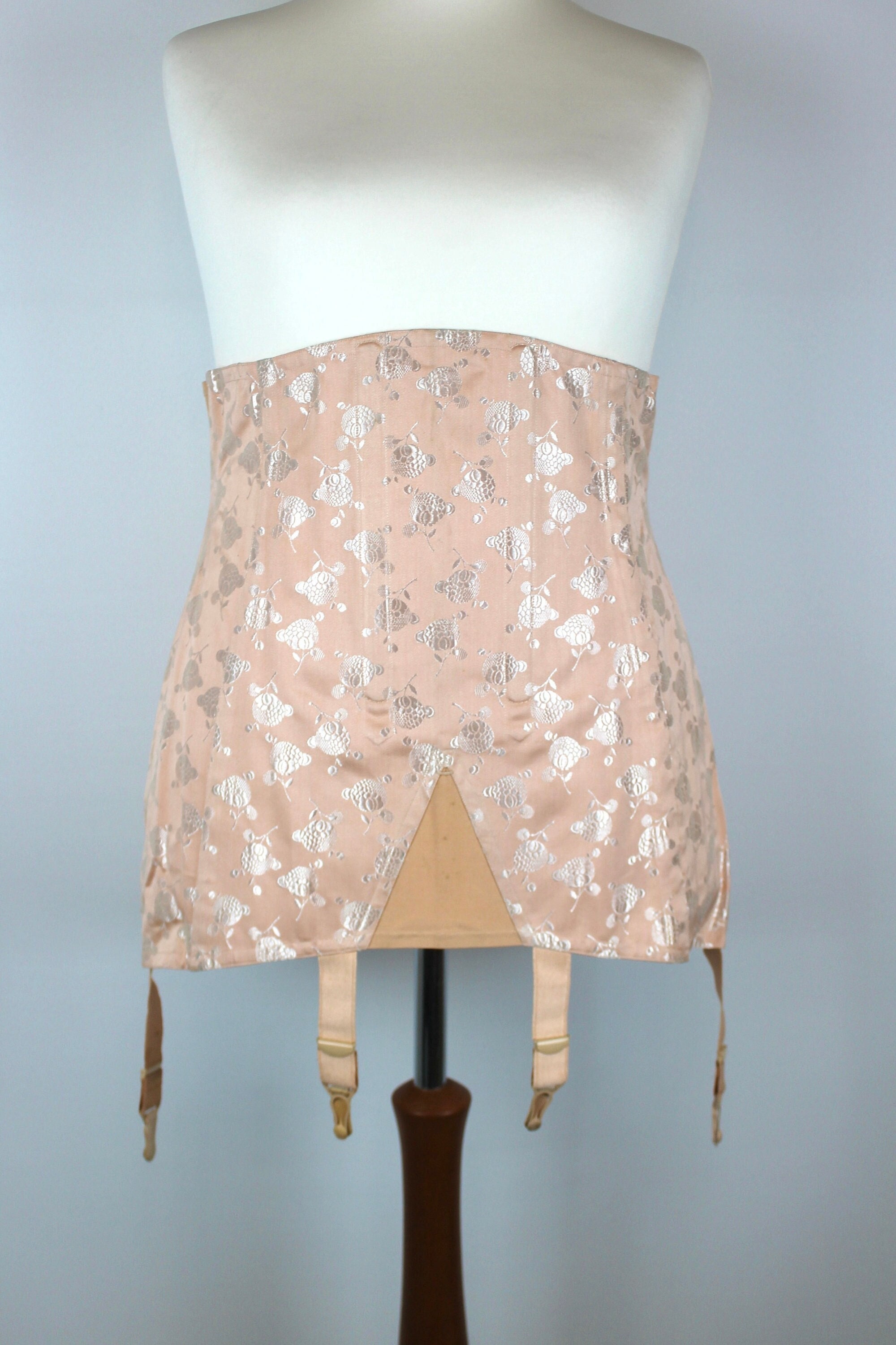 Vintage 1950's Girdle All in One cres-flex Spiegel Light Peach Embossed  Floral Design Cotton Rayon Rubber Tagged RARE Size 42 -  Canada