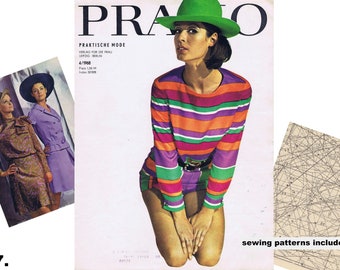 Rivista di modelli vintage anni '60 PRAMO (Germania orientale), rivista di moda Praktische Mode, cartamodelli vintage