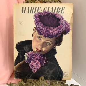 MARIE CLAIRE Rivista di moda vintage degli anni '30 Francia, Rivista francese vintage, Rivista Wall Art 6. 26 January 1940
