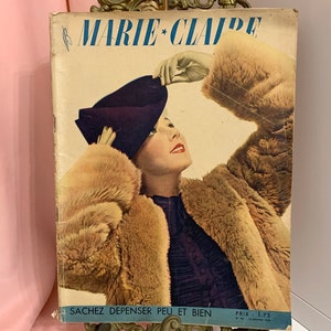 MARIE CLAIRE Rivista di moda vintage degli anni '30 Francia, Rivista francese vintage, Rivista Wall Art 4. 13 January 1939