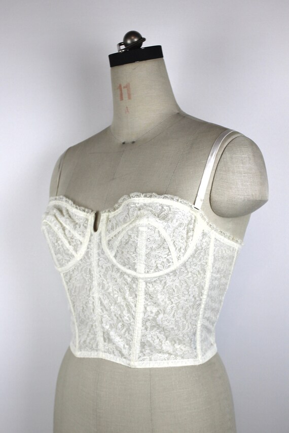 1950's "Lejaby" Strapless White Bustier Bra, Vint… - image 3