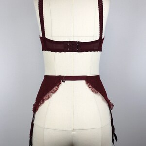 1950s Vintage Red Lingerie Set "Star", Vintage Bra + Girdle, 50s Underwear, Vintage Suspender Belt, Vintage Garter Belt image 5