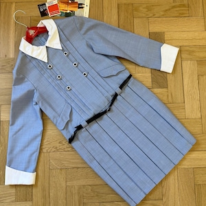6-7 Y.O. 1970s Deadstock Vintage Girls&#39; Dress, Blue 60s Mod Dress, Kids Vintage, Children&#39;s Vintage