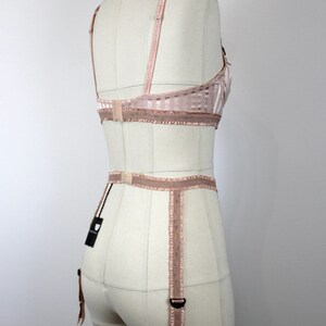 Vintage Inspired "Chantal Thomass" 2004 Lingerie Set, Vintage Bra + Girdle, Vintage Suspender Belt, Vintage Garter Belt image 5