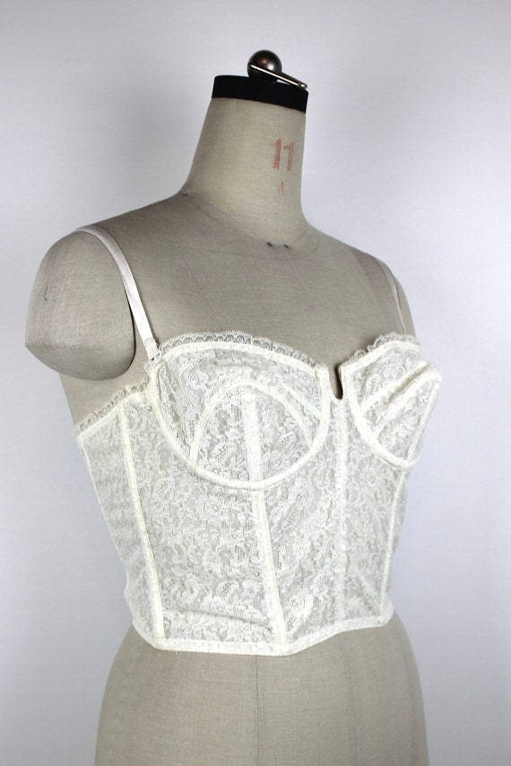 1950's "Lejaby" Strapless White Bustier Bra, Vint… - image 2