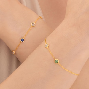 Family Birthstone Bracelet, Birthstone Bracelet for Mom, Birthstone Jewelry, Multi Stone Bracelet, Gift For Mom, Christmas Gift, Mom Gift