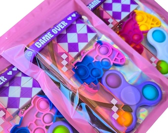 Pre Filled Gaming Party Bags, Gamer Birthday Goodies, Kids Party Fillers, Non-Sugary Treats