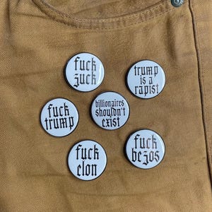 wealth inequality 1.25 inch pins * multiple designs