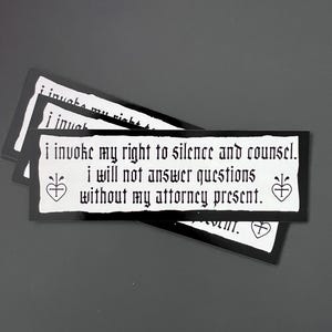 Persönlicher Rechtswiderstand Vinyl Sticker