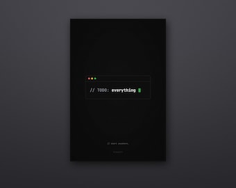 TODO Everything Poster – Funny Developer Wall Art (Digital Download)