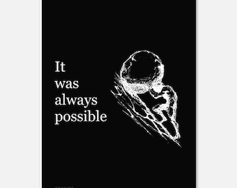 AI Motivational Print – Dark Minimalist Gym & Entrepreneur Wall Art