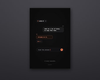 AI Chat Poster – Make Money, No Bugs, Developer Art (Digital Download)