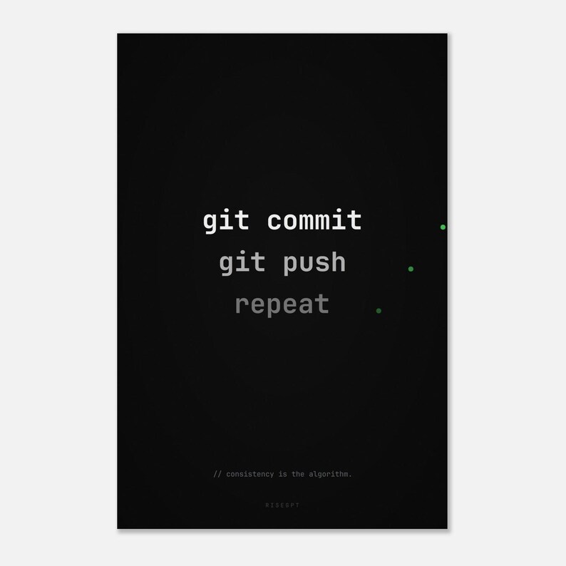 Poster för utvecklare Git Commit Push Repeat, programmerarkontorsinredning, teknikhumorkonst bild 6