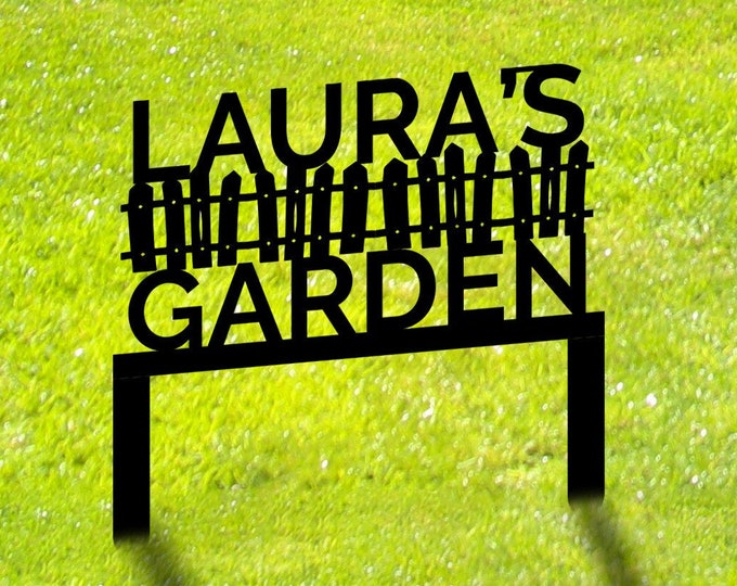 Personalized Garden Sign - Custom Metal Garden Stake