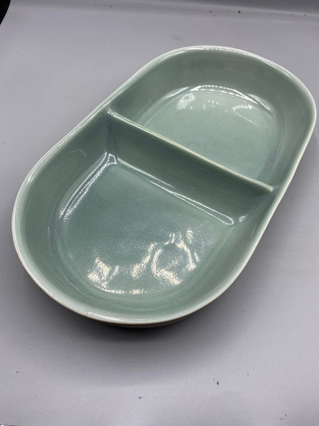 Vintage Redwing Pottery Divided Dish - Etsy