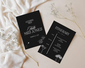 Editable personalised Hen do itinerary design