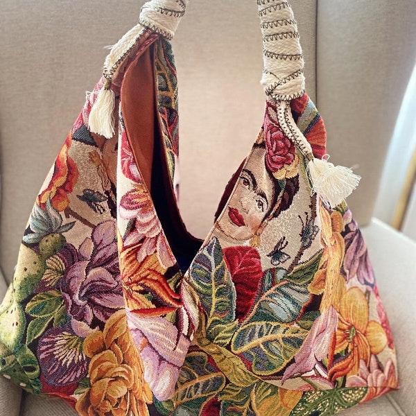 Gobelin-Tasche aus Frida-Stoff