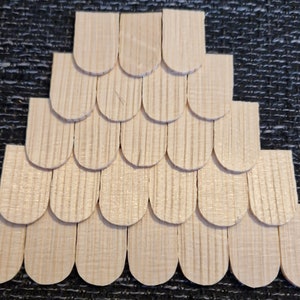 Hand-split shingles, size 4 x 2.0 cm / approx. 2-3 mm thick - 200 pieces - one package (roof, house, nativity scene, shingle, dollhouse).
