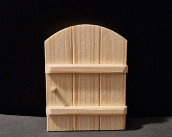 Miniature door - Wooden door H 8 cm x W 6 cm / H 11 cm x W 7.8 cm - Solid spruce wood