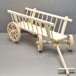 Wózek ręczny - wózek drabinowy 21 cm x 10 cm x 10 cm lite drewno świerkowe