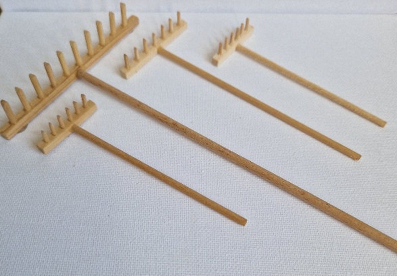 WOODEN RAKE SMALL 6x3 / 9x3.5 / 10x4 / 12x5 / 15 X 6 CM - Etsy