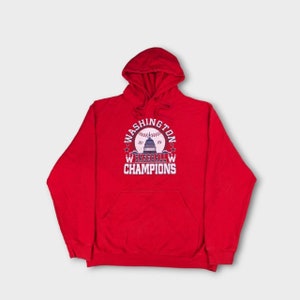 Washington baseball champions red hoodie sweatshirt - Men&#39;s Size Large