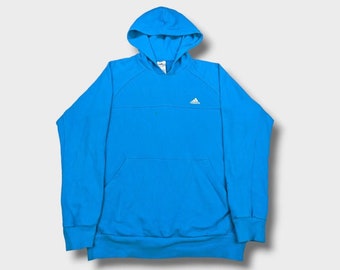 Adidas blauer Kapuzenpullover für Herren, Größe S