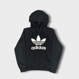 Sudadera con capucha negra Adidas - Talla de mujer UK 8