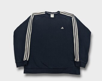 Vintage Adidas donkerblauw sweatshirt - herenmaat XL