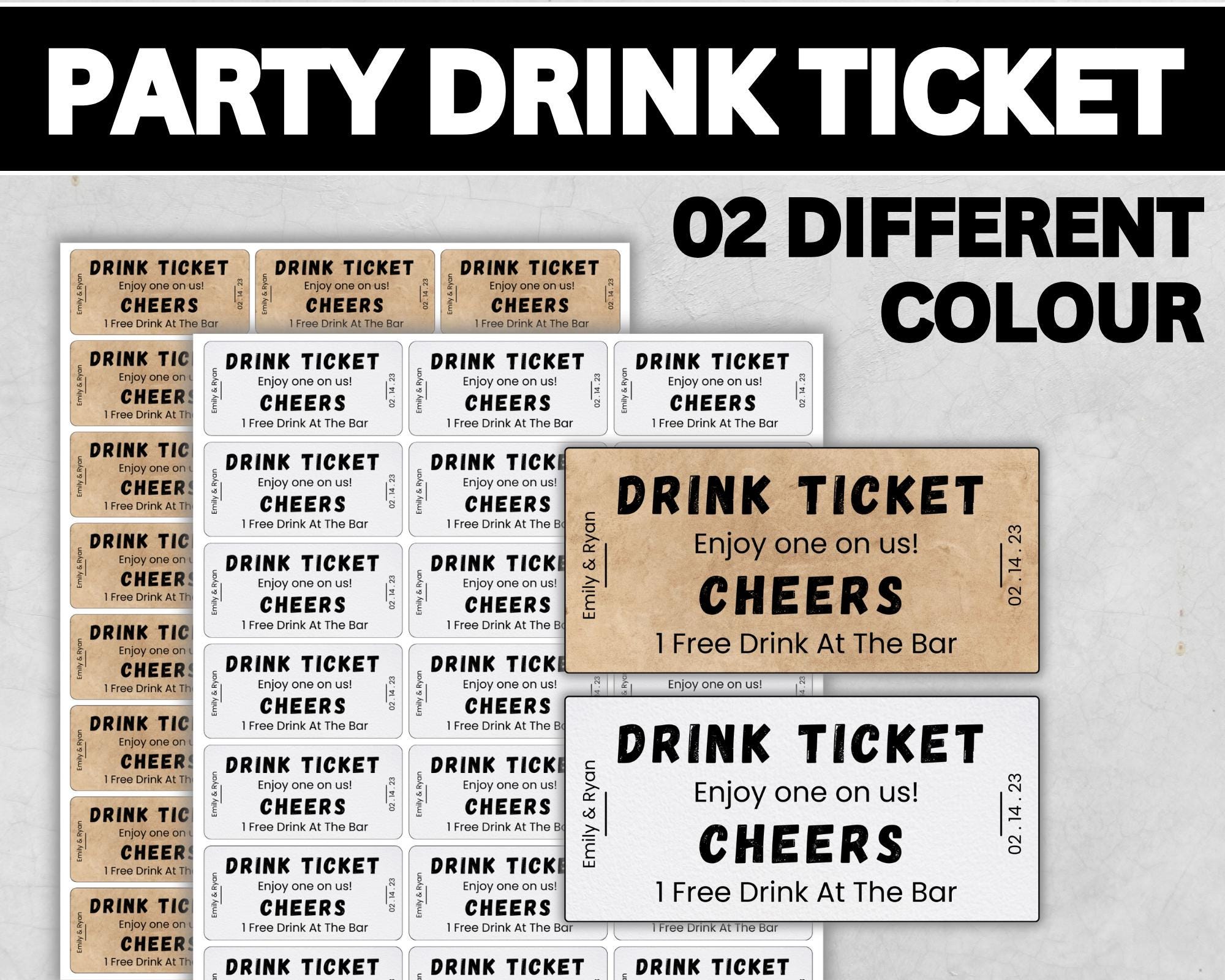Drink Tickets - Etsy Drink Tickets - Etsy