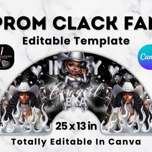 Clack Fan Template, Editable Canva Template, Custom Clack Fan Mockup Sublimation, DIY Personalized Event Fan, Festival Hand Fan