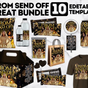 Prom Send Off Treat & Shirt Bundle: Editable Template (Digital)