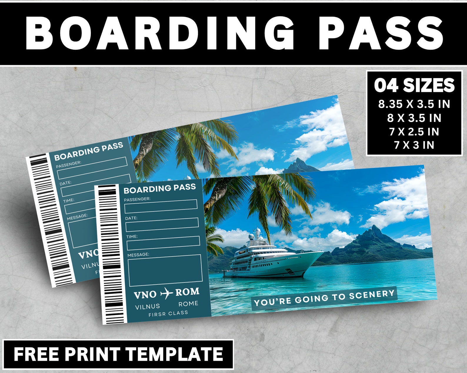 Boarding Pass USA, Surprise Boarding Pass Template, Surprise Trip to ...