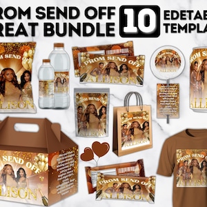 Prom Send Off Treat Bundle: Editable Shirt & Favor Designs (Digital Download)