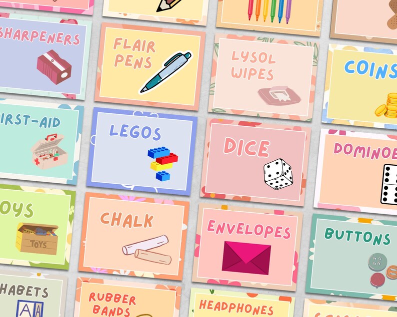 Editable Supply Bin Labels Classroom Supplies Pastel Paradise,printable