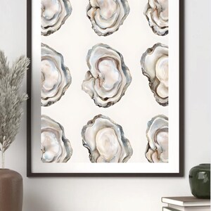 Oyster Shell Art Digital Download Coastal Oyster Print Oyster Wall Art Beach House Oyster Decor
