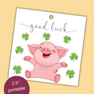 Fichier PDF étiquettes cadeaux Bonne chance fichier numérique étiquettes cadeaux bonne chance fichier imprimable étiquettes cadeau félicitations