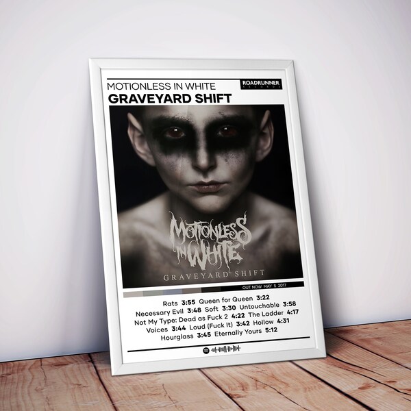 Motionless in White Poster | Graveyard Shift Poster | 4 Colors | Album Poster Prints | Metal Music Posters | Wall Decor Posters | Music Gift